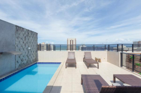 Flat quarto e sala c/ vista mar espetacular